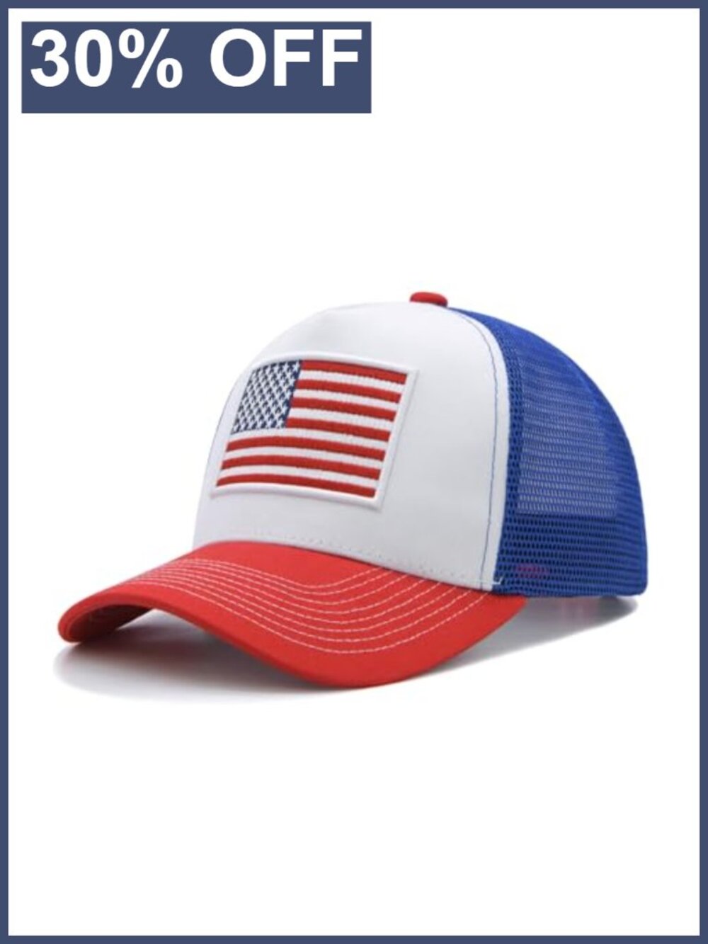 USA Flag Trucker Hat Snapback Adjustable Baseball Cap Patriotic